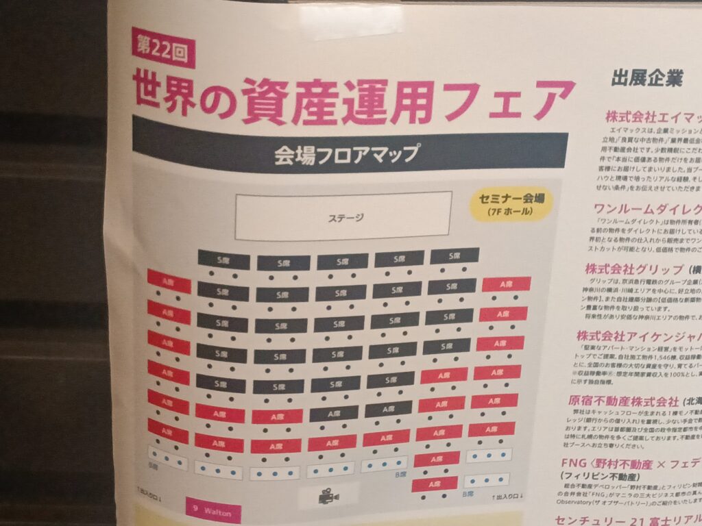 セミナ会場の席配置